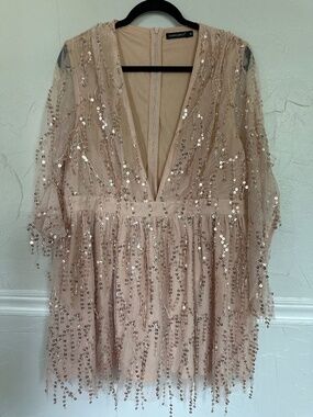 Double Crazy Sequin Dress 1XL